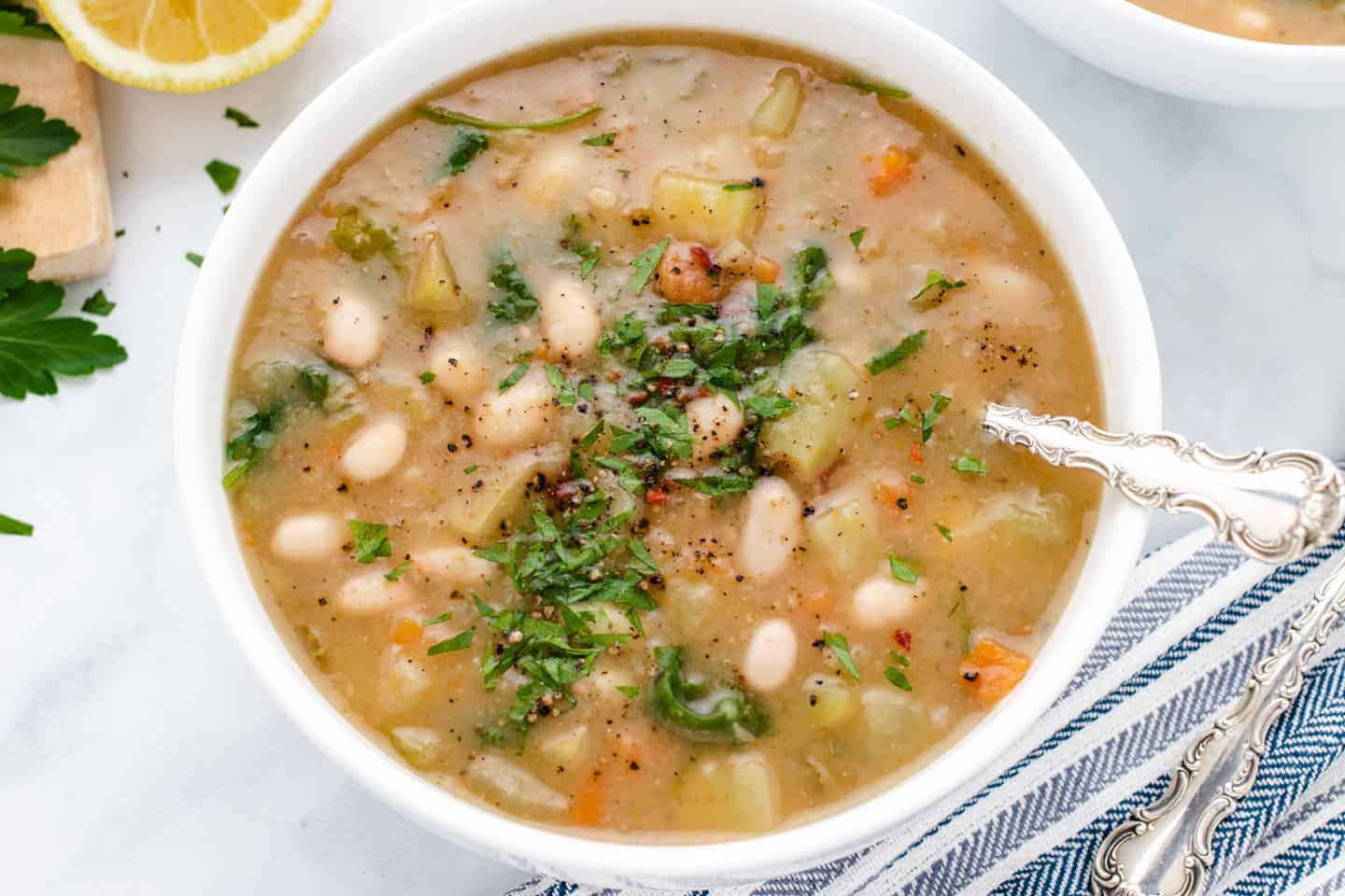 White Bean and Potato Soup Three Little Chickpeas