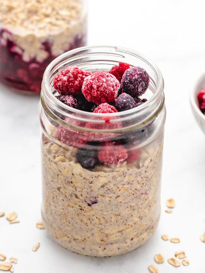 Basic Overnight Oats with Flaxseed Three Little Chickpeas