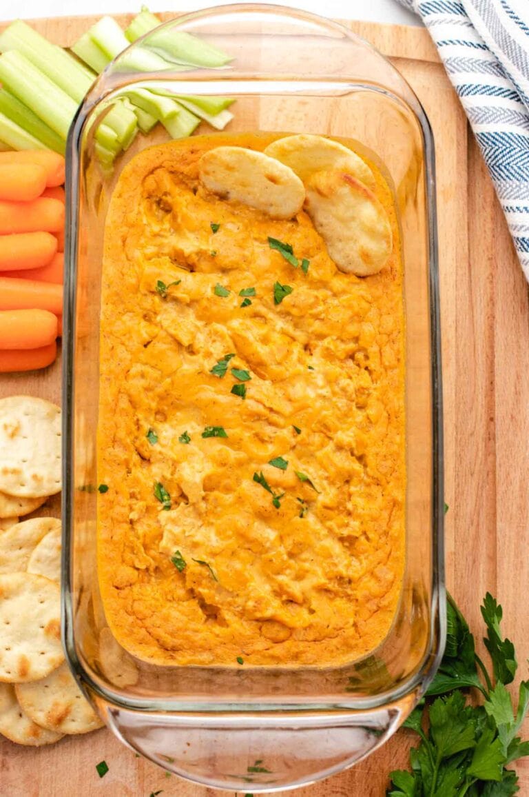 Buffalo Chickpea Dip (Vegan) Three Little Chickpeas